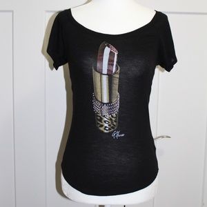 G by Guess Black with Lipstick Shirt